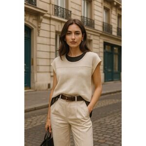 Alex Rodriguez Top Small Wool Angora Rabbit Hair Old Money Quiet Luxury